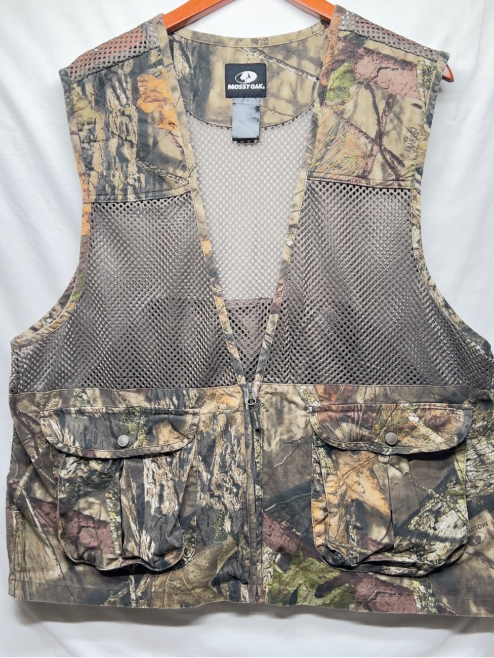 Mossy Oak Camouflage Mesh Field Vest - Brown Green